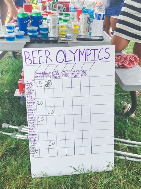 beer olympics games